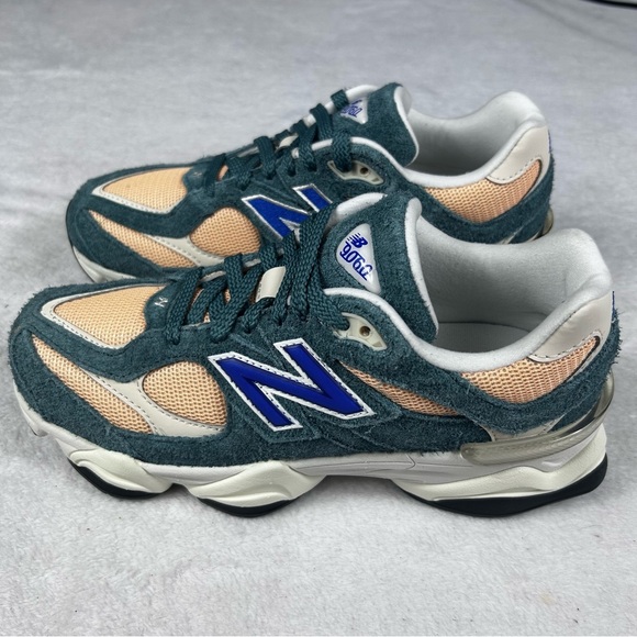 New Balance 9060 Shoes Kids Size 6.5 Green Orange Athletic Sneakers New In Box - Picture 2 of 14